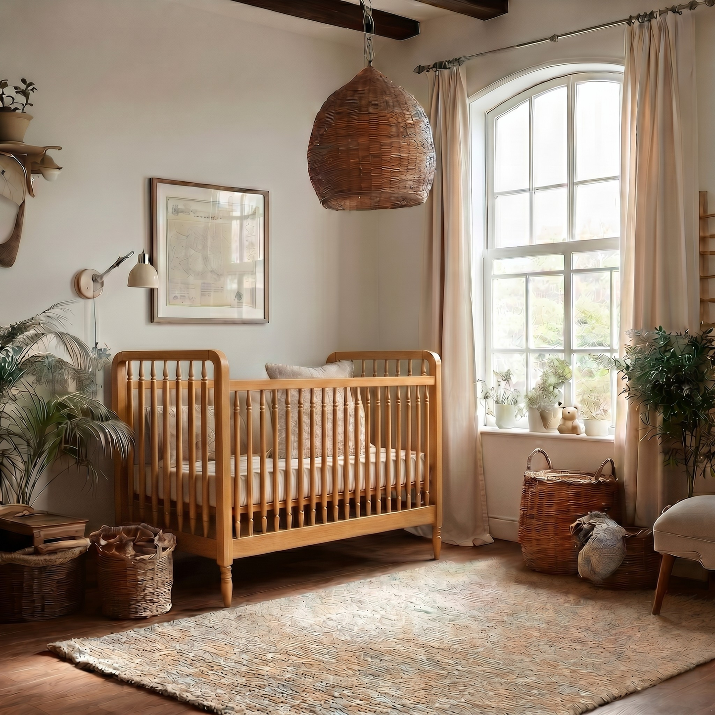 Heritage cot + toddler rail - 70x140